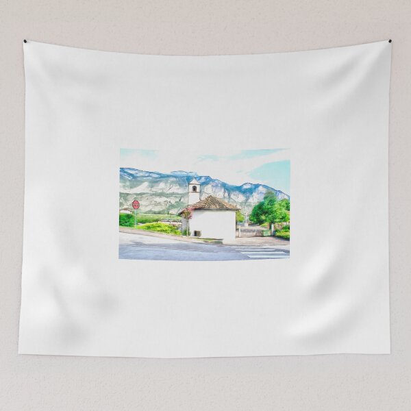 Item preview, landscape with church and mountains designed and sold by Giuseppe Cocco.