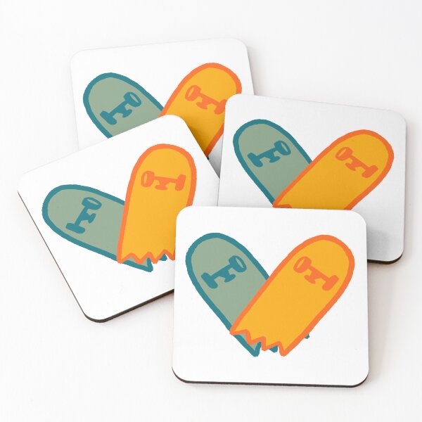 Item preview, Broken Heart Skateboard (Blue&Orange) designed and sold by mckayla21m.