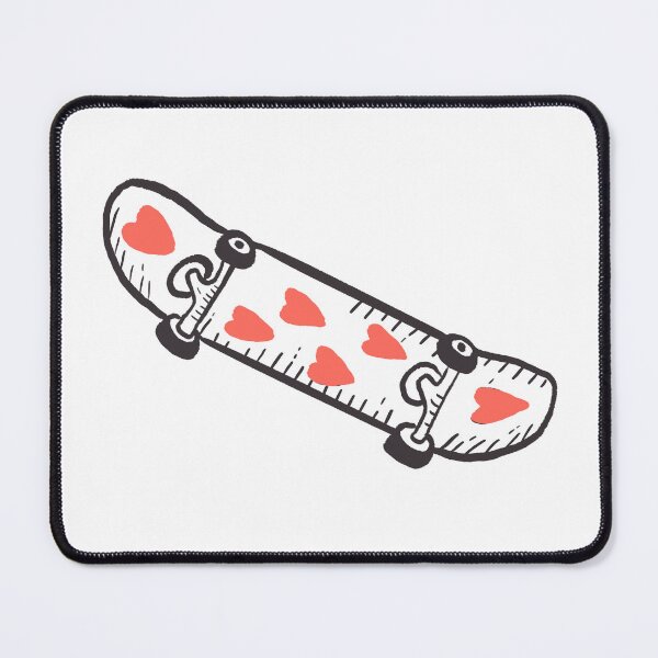Item preview, I love my skateboard (With pink hearts) designed and sold by mckayla21m.