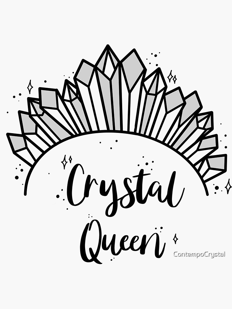 "Crystal Crown for a Crystal Queen" Sticker for Sale by ContempoCrystal