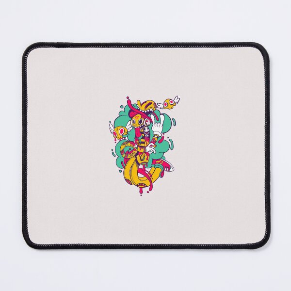 Item preview, yellow, pink, teal, and white illustration, Illustrator Graphic design Illustration, American Graffi.png designed and sold by HARPREET-24.