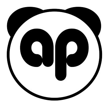 Artwork thumbnail, Aggie Panda Logo (black) by aggiepanda