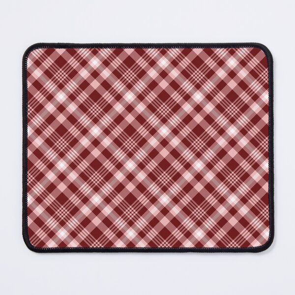 Item preview, Burgundy Red and White Symmetry Diagonal Checked Square Diamond Geometric Pattern designed and sold by Moyanana.