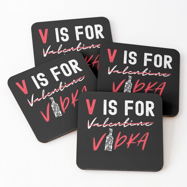 Item preview, V Is For Vodka (Funny Valentine Gift) designed and sold by i-longmanshop.