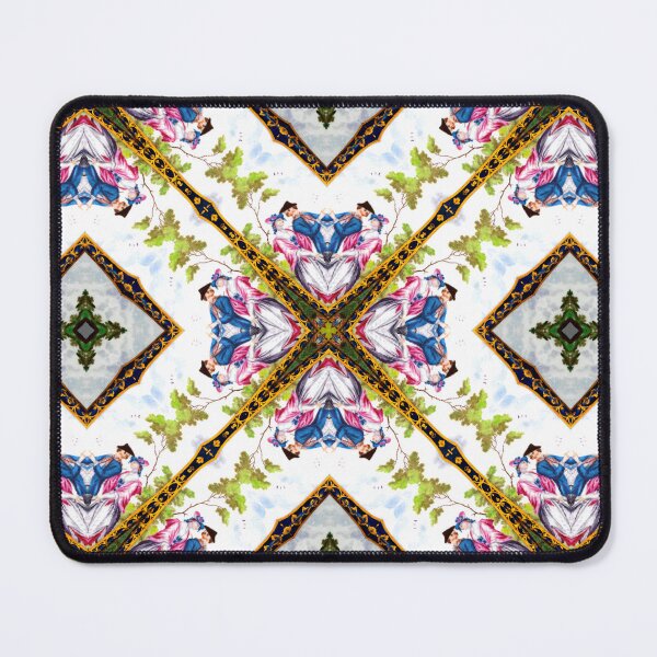 Item preview, Pretty Cottagecore Pink Blue White Diamond Pattern English Porcelain Pattern From Jar at the Met designed and sold by InterpreTees.