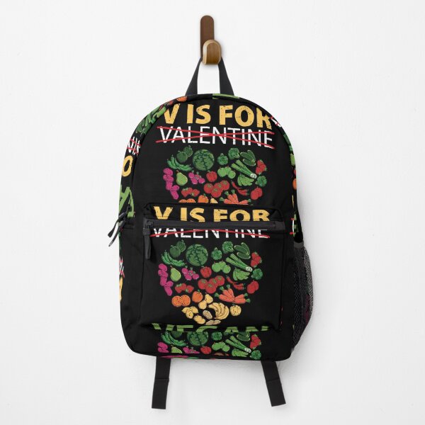 Item preview, V Is For Vegan Funny Vegetarian Valentines designed and sold by GravitiTees.