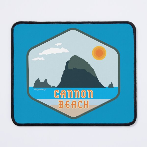 Item preview, Cannon Beach Haystack Rock Badge designed and sold by Rigel Bergonio.