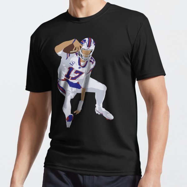 Youth Josh Allen Red Buffalo Bills Performance Name & Number Raglan V-Neck  T-Shirt