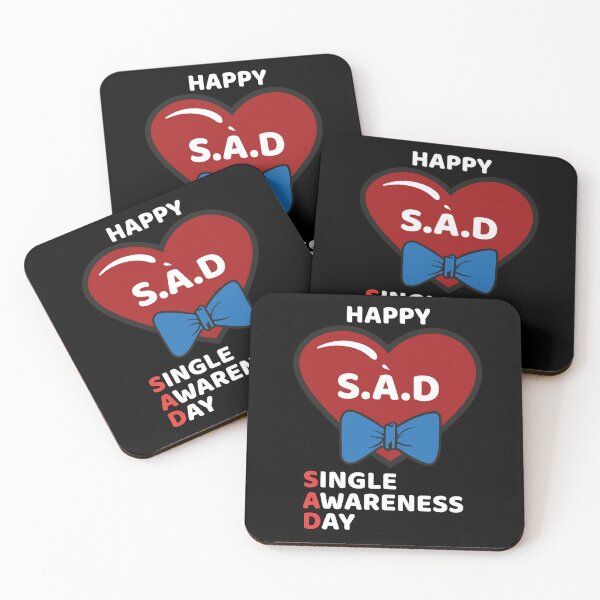 Item preview, Happy Singles Awareness Day SAD - Funny Anti valentines day tee for single people designed and sold by 5lav.