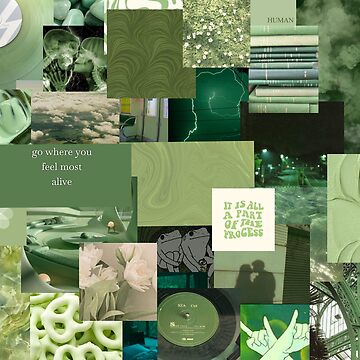 Preppy Green Collage Vinyl