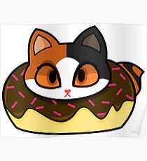 Japanese Bobtail Donut Cat Poster