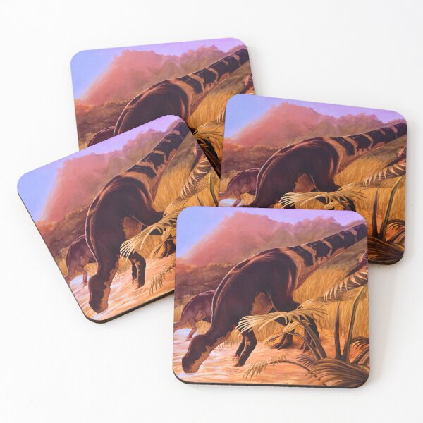 Item preview, Muttaburrasaurus Herd in Sunset designed and sold by tyrannart.