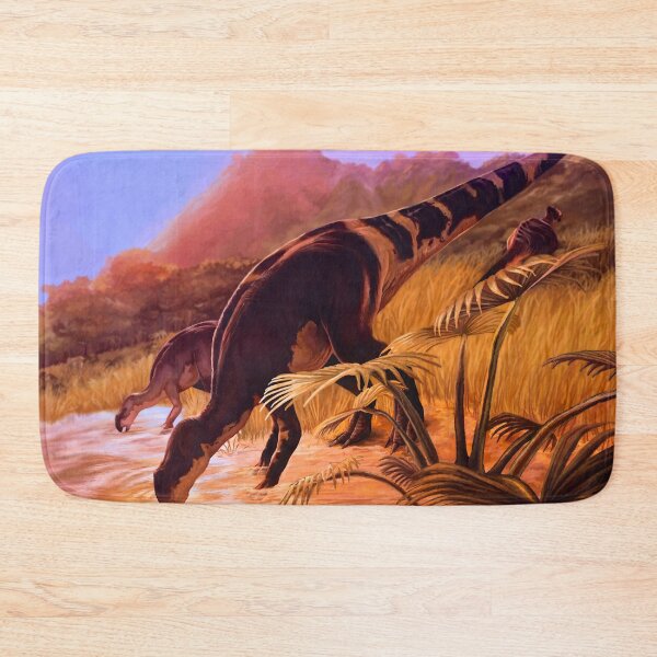 Item preview, Muttaburrasaurus Herd in Sunset designed and sold by tyrannart.