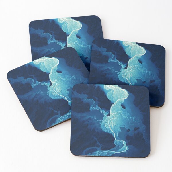 Item preview, Willamette Channels 10-year Anniversary—Midnight Blue with subtle shaded relief designed and sold by GeoCoe.