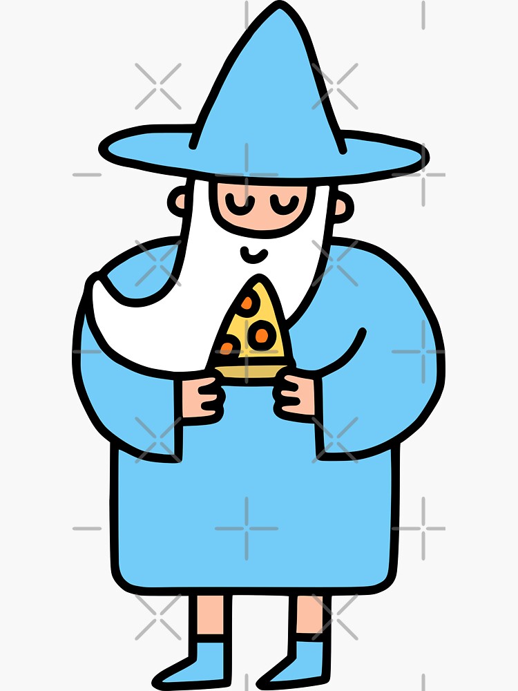 "Wizard Pizza" Sticker for Sale by obinsun Redbubble