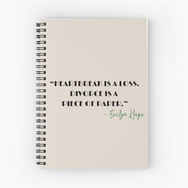 Item preview, Heartbreak is a loss. Divorce is a piece of paper | Evelyn Hugo Quote designed and sold by forkmuddies.