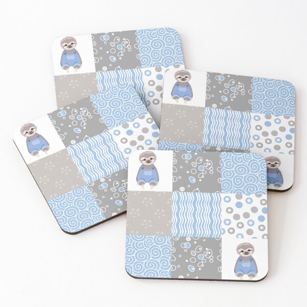 Item preview, Cute Sloth Blue Plaid designed and sold by MobertsonArt.
