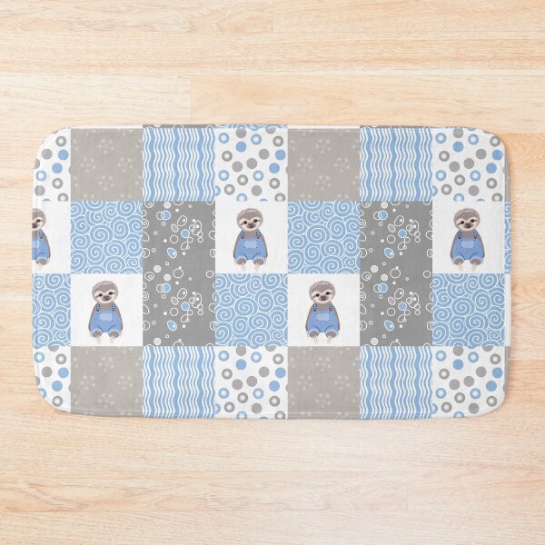 Item preview, Cute Sloth Blue Plaid designed and sold by MobertsonArt.