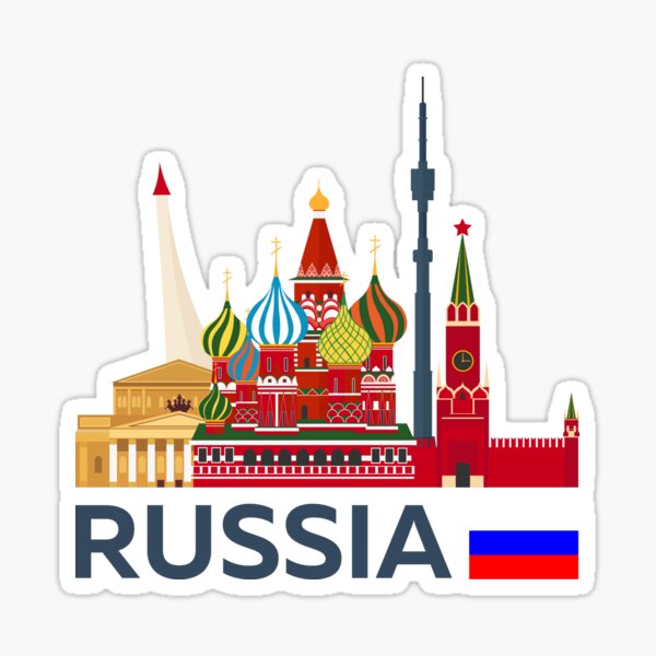 Russia, Moscow skyline. Kremlin Sticker