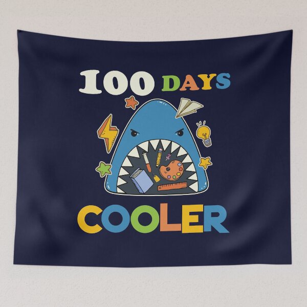 Item preview, Cool Shark 100 Days of School - 100 Days Cooler designed and sold by GrimButterfly.