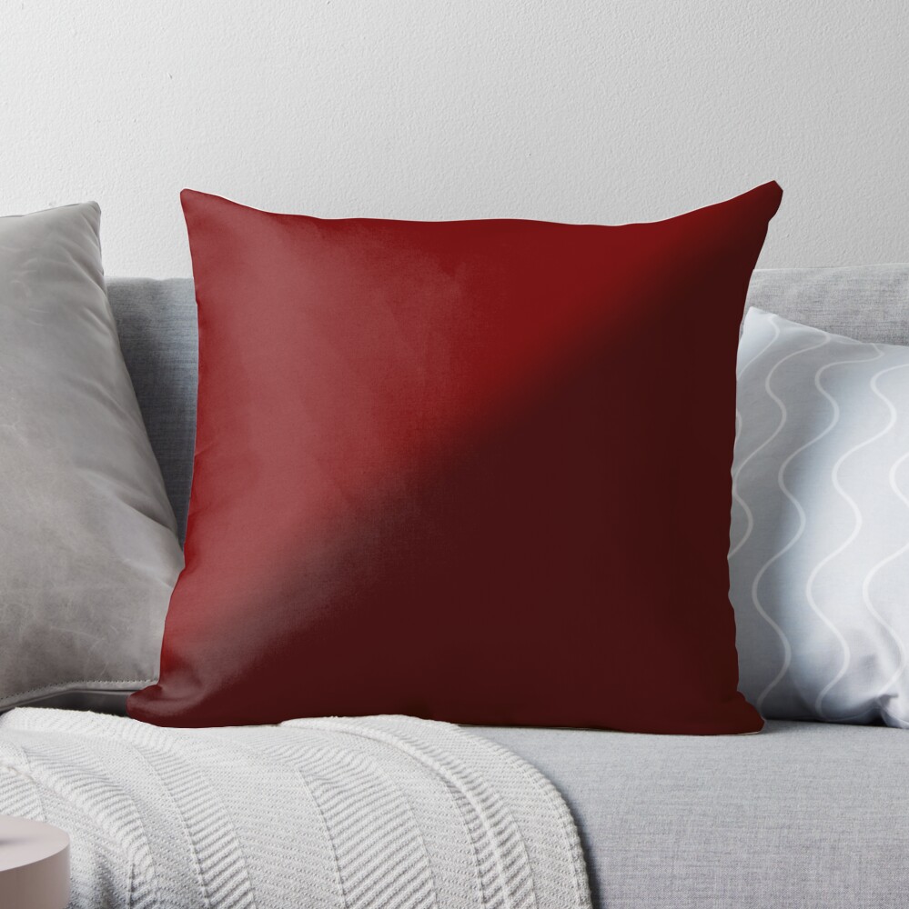 Dark red shop throw pillow