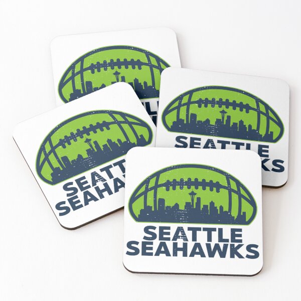 Item preview, Seattle Super Seahawks Sonics Faded Distressed Football Skyline designed and sold by Yefimovapolina.