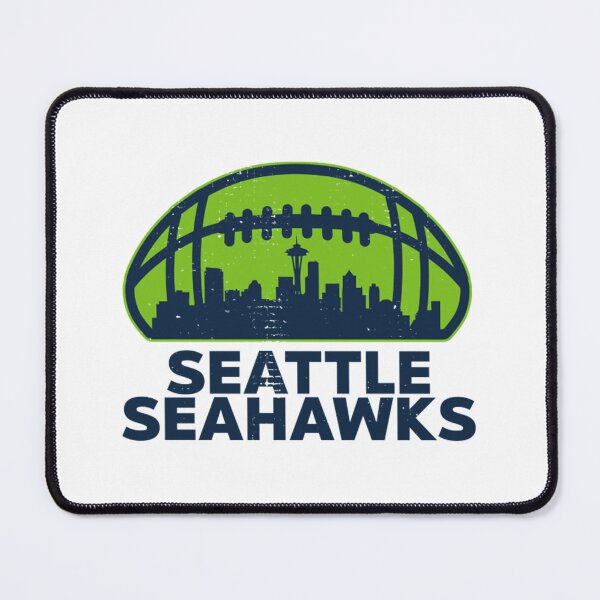 Item preview, Seattle Super Seahawks Sonics Faded Distressed Football Skyline designed and sold by Yefimovapolina.