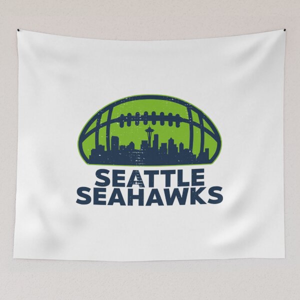 Item preview, Seattle Super Seahawks Sonics Faded Distressed Football Skyline designed and sold by Yefimovapolina.