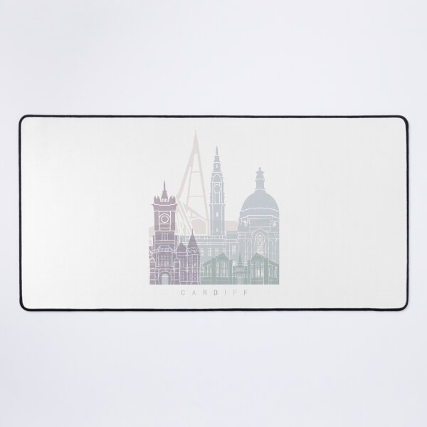 Item preview, CARDIFF SKYLINE POSTER PASTEL designed and sold by paulrommer.
