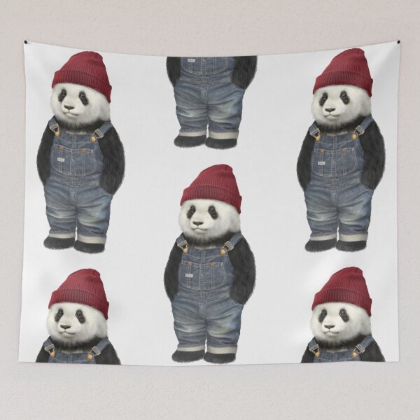 Item preview, Red beenie panda designed and sold by Emmadrawspanda.