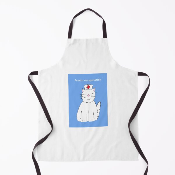 Item preview, Spanish Get Well Soon Cartoon Cat in Nurse's Hat designed and sold by KateTaylor.