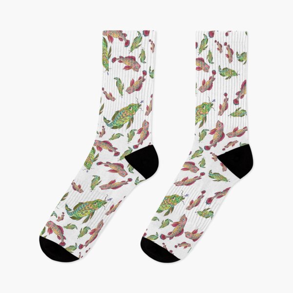 Item preview, ornamental colorful fish designed and sold by fairytaleprints.