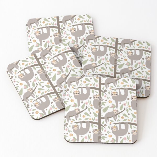 Item preview, Cute Floral Sloths designed and sold by VickyCloset.