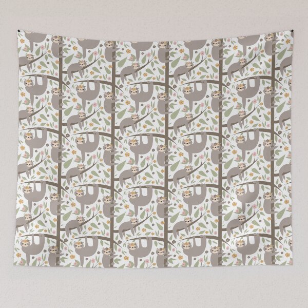 Item preview, Cute Floral Sloths designed and sold by VickyCloset.