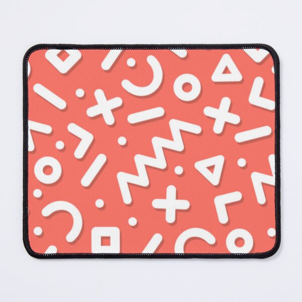 Item preview, Red and white square and rectangle pattern designed and sold by RubyCollection.