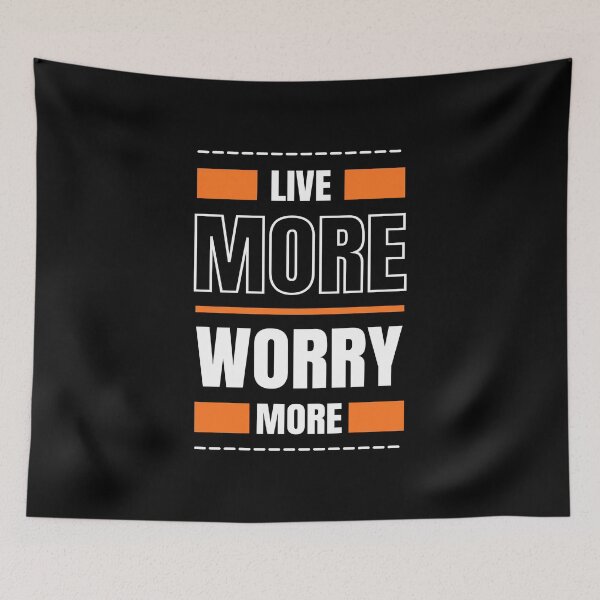 Item preview, Live more worry more modern inspirational quote t shirt designed and sold by diab diab.