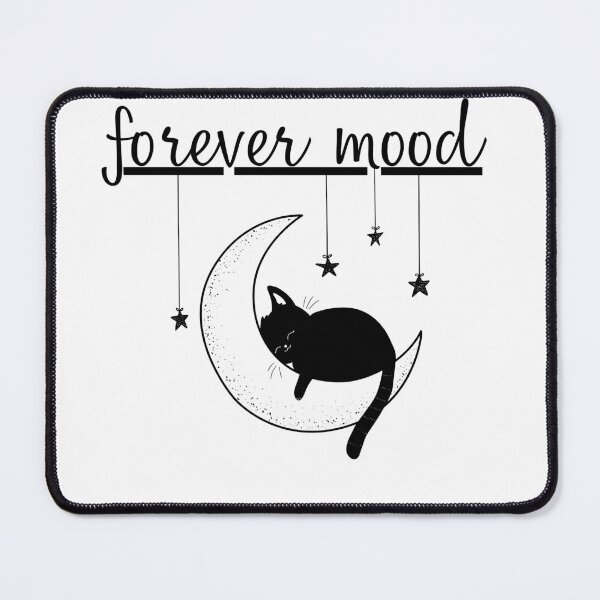 Item preview, Forever Mood Sleepy Kitty Crescent Moon designed and sold by spoeg.