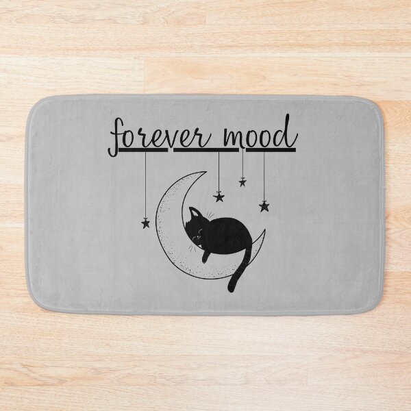 Item preview, Forever Mood Sleepy Kitty Crescent Moon designed and sold by spoeg.
