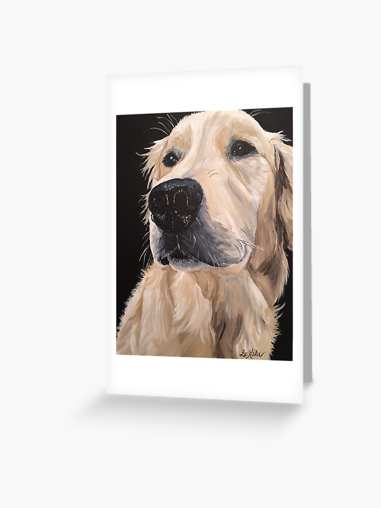 GOLDEN RETRIEVER cell phone picture dog art 4x6 GLOSSY PRINT