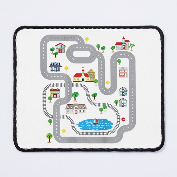 Item preview, Playmat Train Car Race Track Printed On Back Road designed and sold by Tobnbcong91.