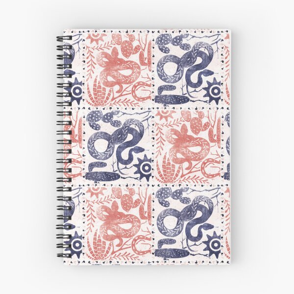 Item preview, Organic Coral Pink and Navy Blue Desert Block Print designed and sold by Perrin Le Feuvre.