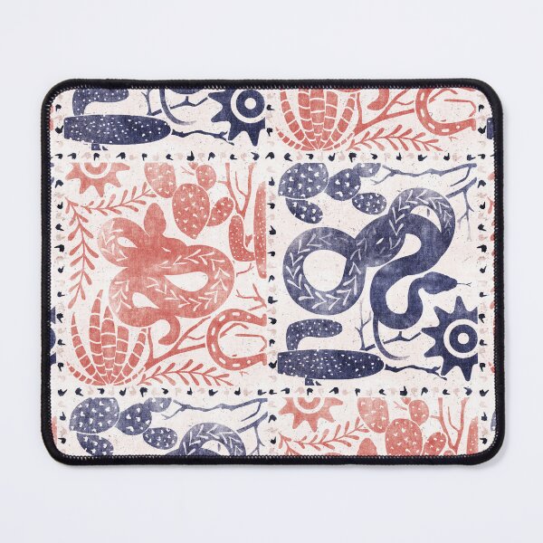 Item preview, Organic Coral Pink and Navy Blue Desert Block Print designed and sold by Perrin Le Feuvre.