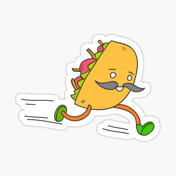 Taco run Sticker