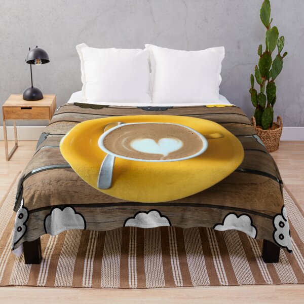 Kittens love coffee too Throw Blanket