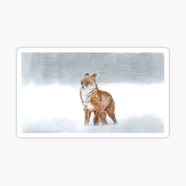 Item preview, Wimdy Fox Ballpoint Drawing designed and sold by SkyDarcyDesigns.