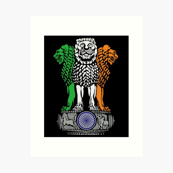 Emblem Of India - National Emblem Of India Drawing, HD Png Download -  kindpng