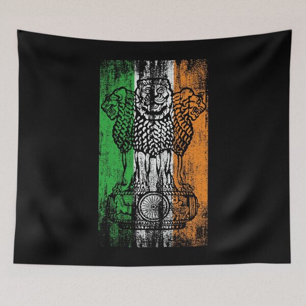 Item preview, India Insignia Lions Indian Patriot #1349 designed and sold by Rare-Militia.