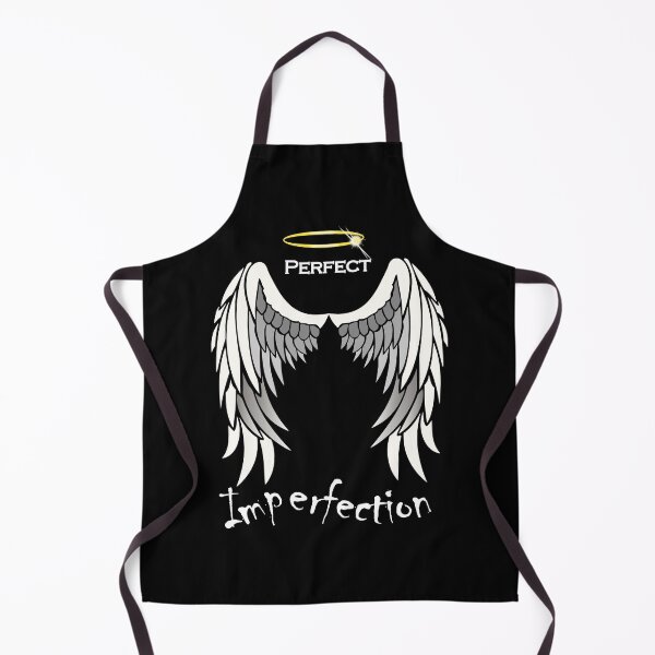 Item preview, Perfect Imperfection (White angel wings and halo on black) designed and sold by MyThingNow.