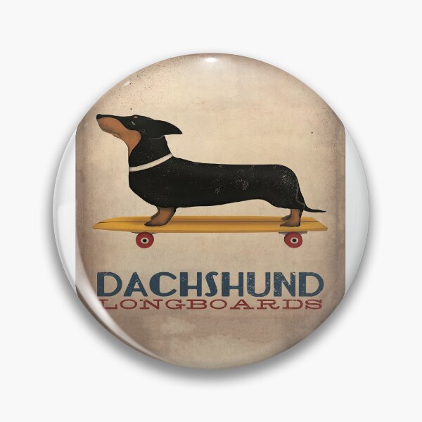 Item preview, Dachshund Longboards Canvas Poster designed and sold by Chapman88.