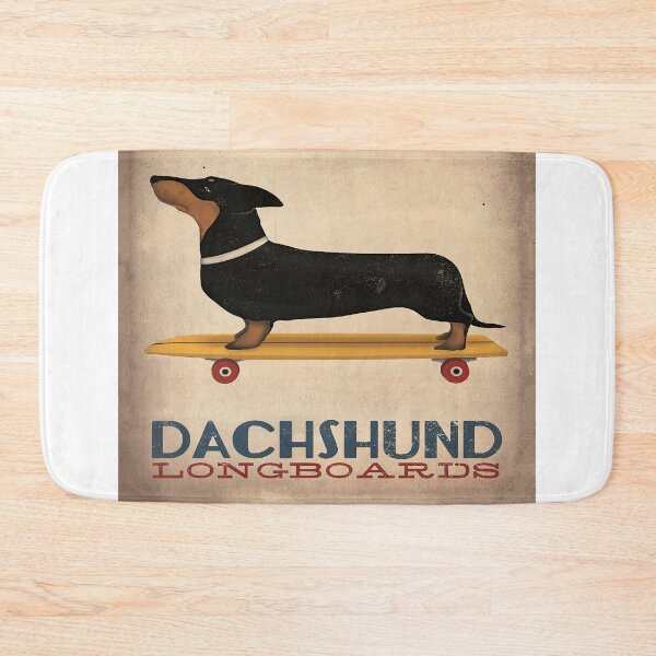 Item preview, Dachshund Longboards Canvas Poster designed and sold by Chapman88.